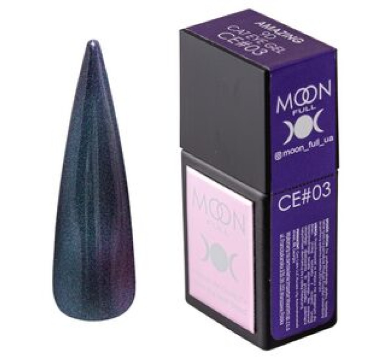 Гель-лак Moon Full Кошачий глаз Amazing 9D Cat Eye gel №003, 12 мл