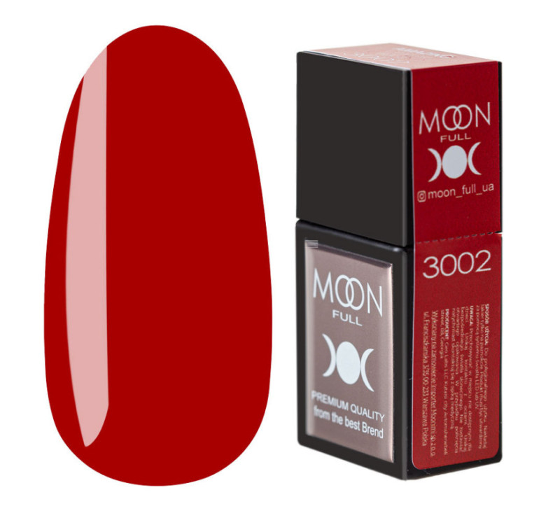 Цветная база MOON FULL Amazing Color Base №3002 красный, 12 мл