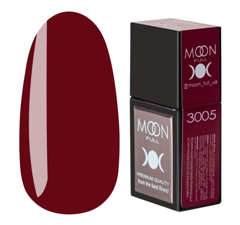 Кольорова база MOON FULL Amazing Color Base №3005 винний, 12 мл