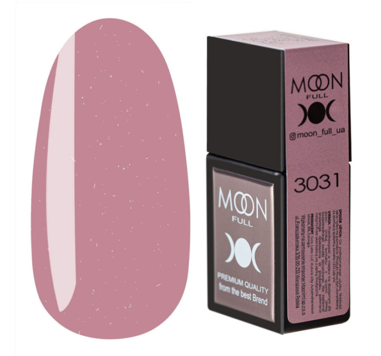 Кольорова база MOON FULL Amazing Color Base №3031 рожевий з дрібним шиммером, 12 мл