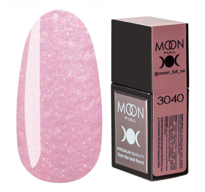 Кольорова база MOON FULL Amazing Color Base №3040 рожевий із шиммером, 12 мл