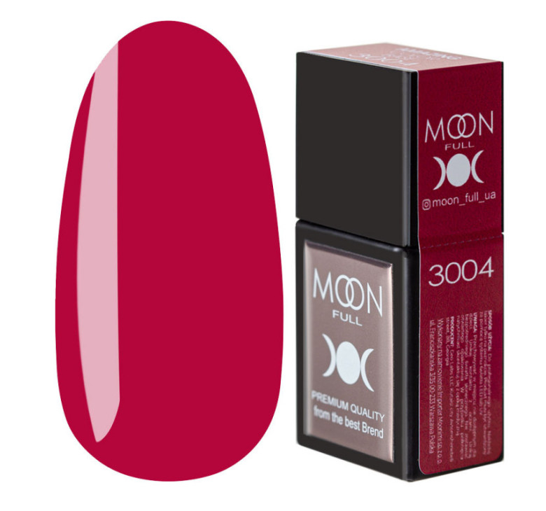 Кольорова база MOON FULL Amazing Color Base №3004 червоний, 12 мл