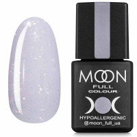 Гель-лак Moon Full Opal color №510 ніжно-ліловий з золотими блискітками, 8 мл