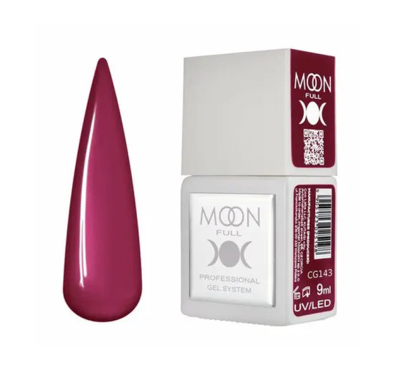 Гель-лак Moon Full color Gel polish CG143 (без НЕМА та ТРО), 9мл