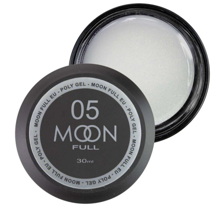 Полигель для наращивания Moon Full Poly Gel №05 жемчужно-молочный, 30 мл