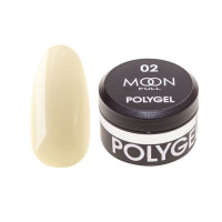 Полігель для нарощування Moon Full Poly Gel №02 молочно-білий, 15 мл