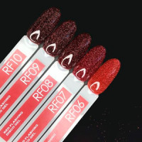 Гель-лак Moon Full Red Flashing Disсo Gel светоотражающий №FD07, 8 мл