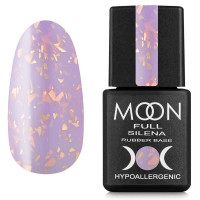 Кольорова база Moon Full Silena Rubber Base №2031 бузкова із золотою поталлю, 8 мл