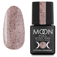 Світловідбивна кольорова база Moon Full Star Way Rubber Base №2051 світло-бежева напівпрозора, 8 мл