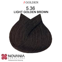 Професійна крем-фарба для волосся Novania Barcelona -  Світло-золотистий коричневий шатен 60мл.