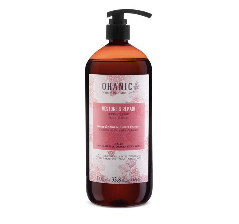 Відновлювальний шампунь Ohanic Restore & Repair 3 in 1 Repairing Shampoo 1000мл