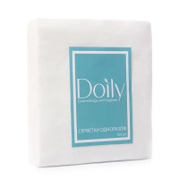 Серветки Doily 20 х 20 см в пачці зі спанлейсу 40 г/м гладкі 100 шт