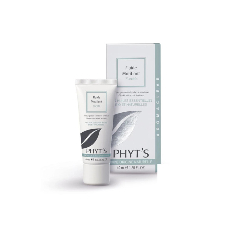 Флюїд PHYT'S Fluide Matifiant Pureté очищення для молодої шкіри 4-в-1 : збалансовує, усуває недоліки, матує та зволожує,  40 g