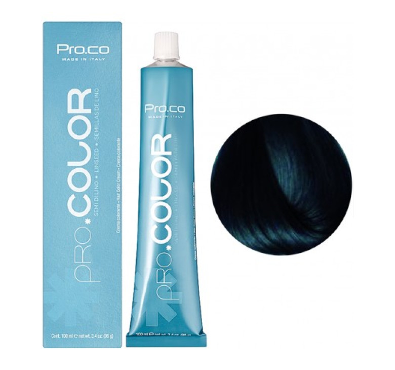Краска для волос Pro.Co PRO.COLOR OXIDATION COLORING 1/11 чёрно-синий 100 мл