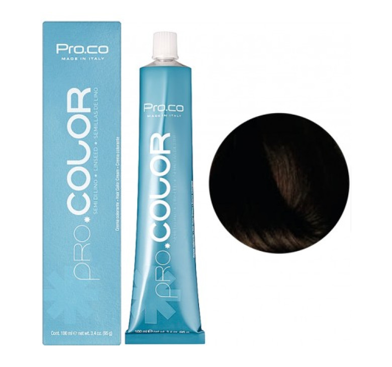Краска для волос Pro.Co PRO.COLOR OXIDATION COLORING 4/00 каштановый натуральный интенсивный 100 мл