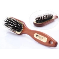 Щітка масажна для волосся дерев'яна з комбінованою щетиною SALON PROFESSIONAL 7698 CLG