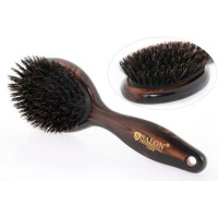 Щітка масажна для волосся дерев'яна з щетиною SALON PROFESSIONAL 7763 FM