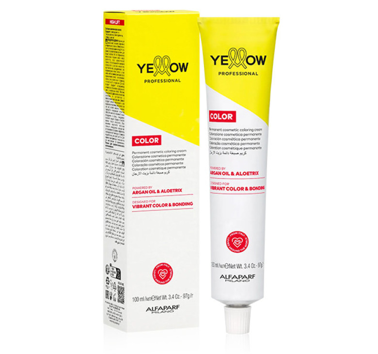 Крем - краска для волос Yellow Professional Color Permanent 4.51 махагоново-пепепельный коричневый, 100мл 
