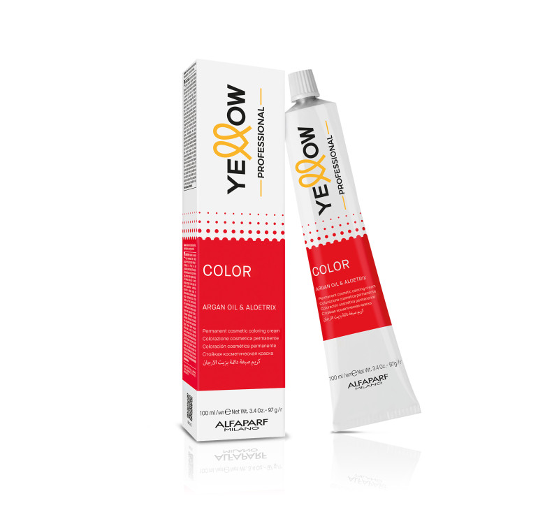 Крем - краска для волос Yellow Professional Color Permanent 4.51 махагоново-пепепельный коричневый, 100мл 