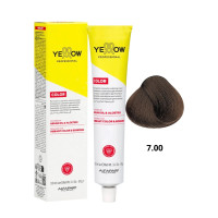 Крем - фарба для волосся Yellow Professional Color Permanent 7.00 блондин інтенсивний, 100мл 